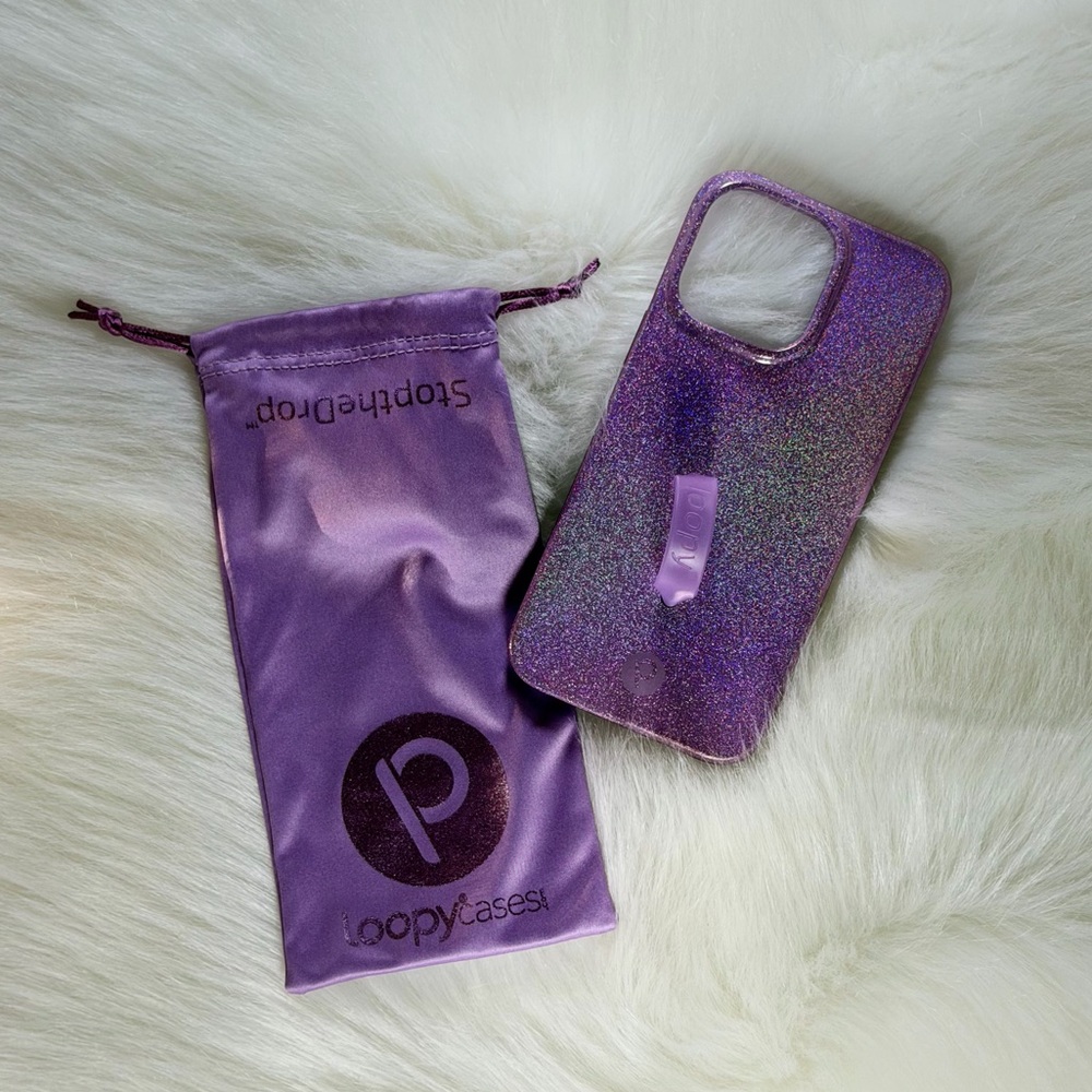 Loopy Lavender Sparkle Case iPhone 14 Pro Max